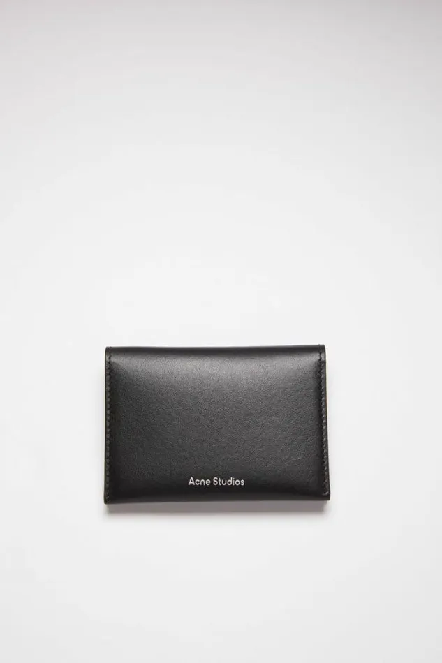 Acne Studios Small Leather Goods Woman Folded Card Holder Black