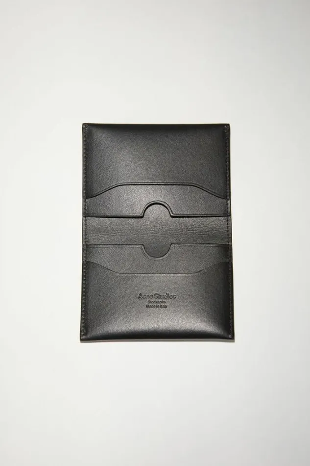 Acne Studios Small Leather Goods Woman Folded Card Holder Black