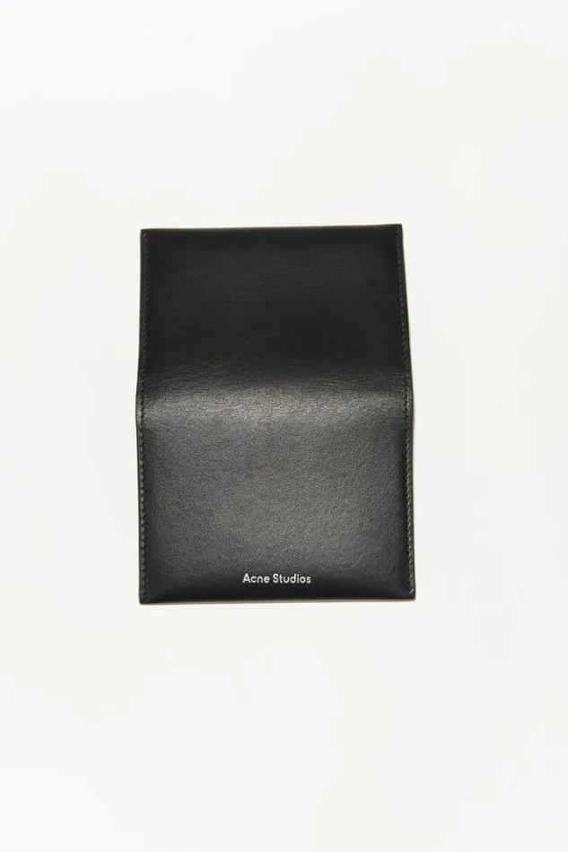 Acne Studios Small Leather Goods Woman Folded Card Holder Black