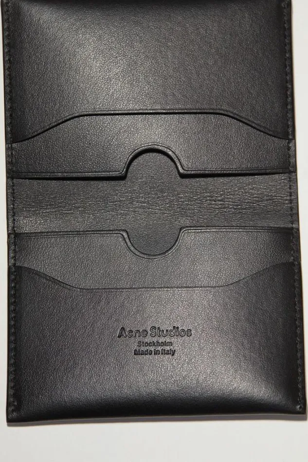 Acne Studios Small Leather Goods Woman Folded Card Holder Black