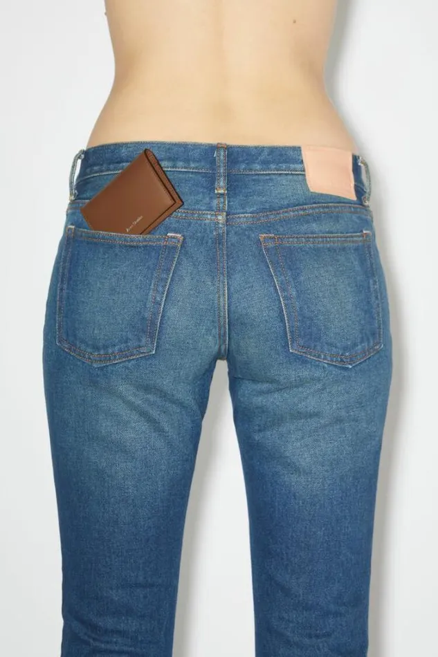 Acne Studios Small Leather Goods Woman Folded Card Holder Camel Brown