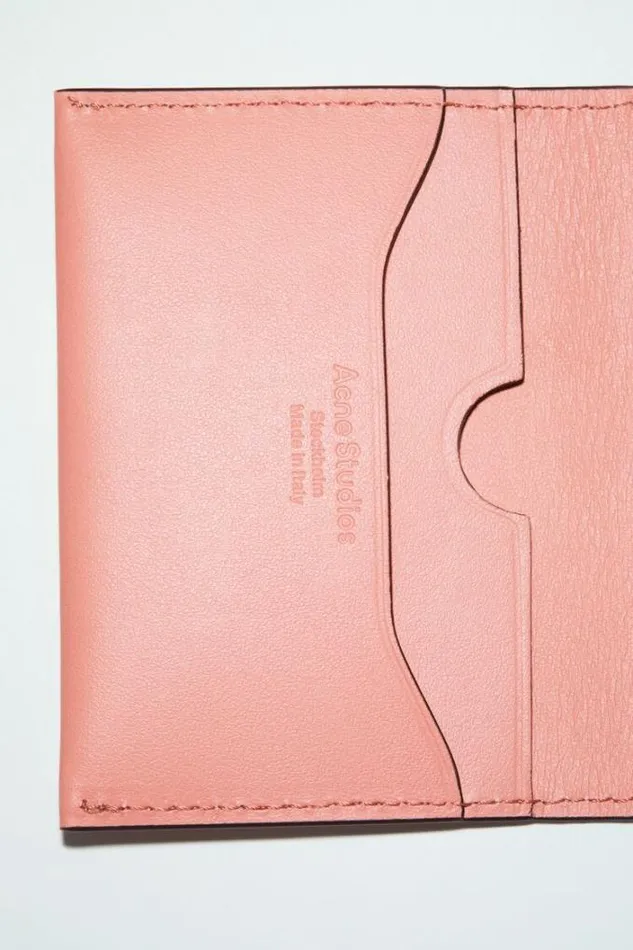 Acne Studios Small Leather Goods Woman Folded Card Holder Salmon Pink