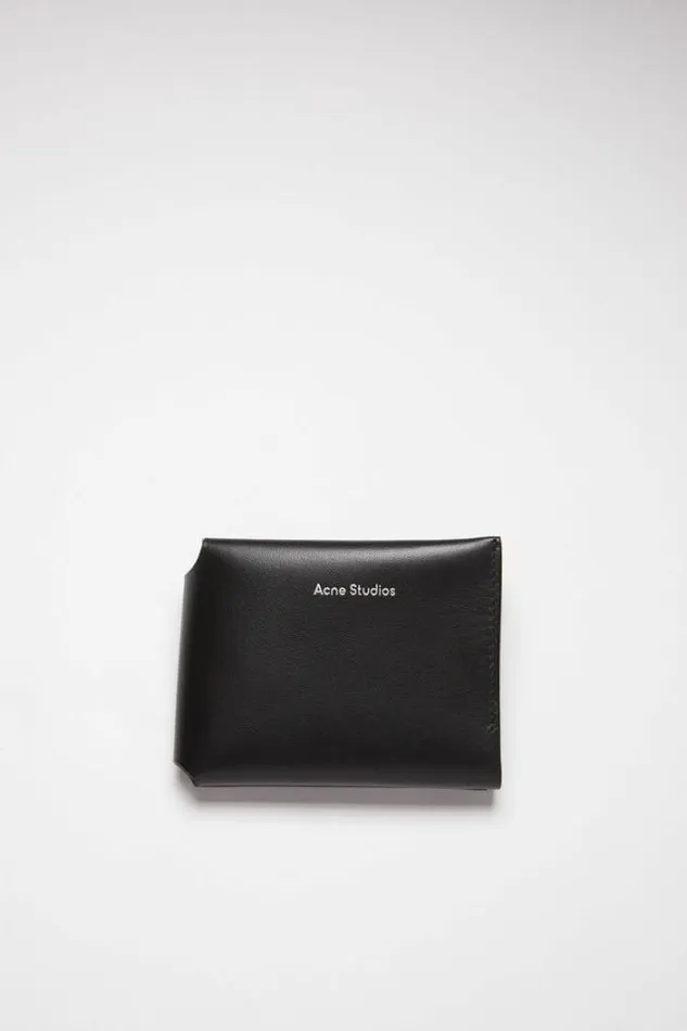 Acne Studios Small Leather Goods Woman Folded Card Wallet Black