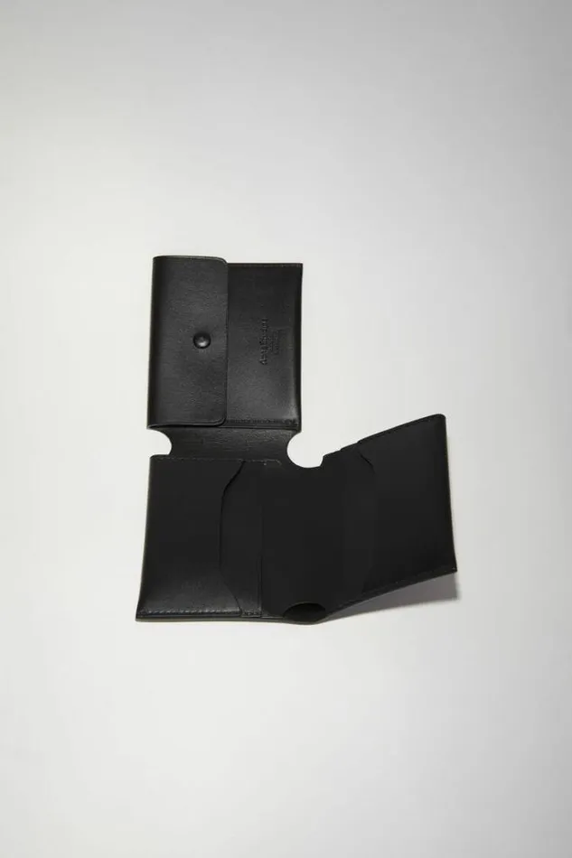 Acne Studios Small Leather Goods Woman Folded Card Wallet Black