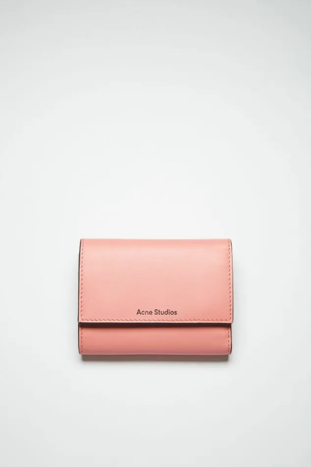 Acne Studios Small Leather Goods Woman Folded Wallet Salmon Pink