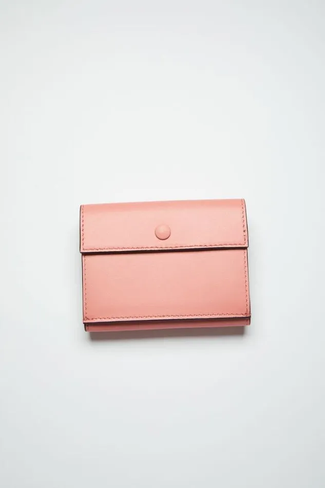 Acne Studios Small Leather Goods Woman Folded Wallet Salmon Pink