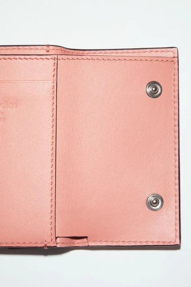 Acne Studios Small Leather Goods Woman Folded Wallet Salmon Pink