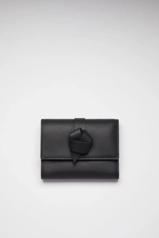 Acne Studios Small Leather Goods Woman Musubi Folded Wallet Black