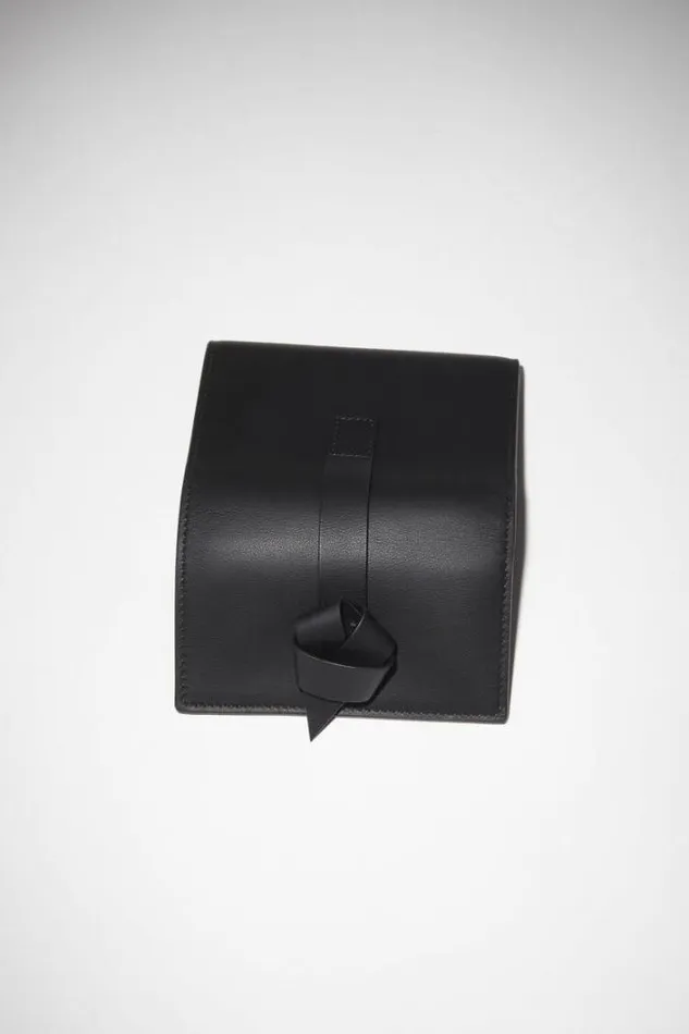 Acne Studios Small Leather Goods Woman Musubi Folded Wallet Black