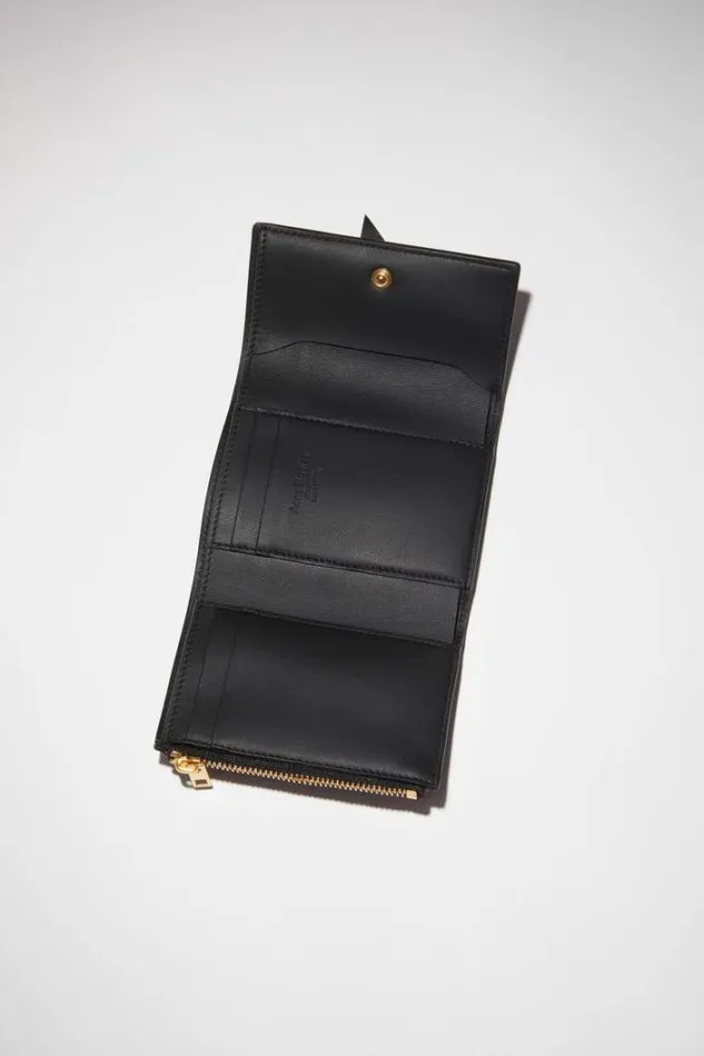 Acne Studios Small Leather Goods Woman Musubi Folded Wallet Black