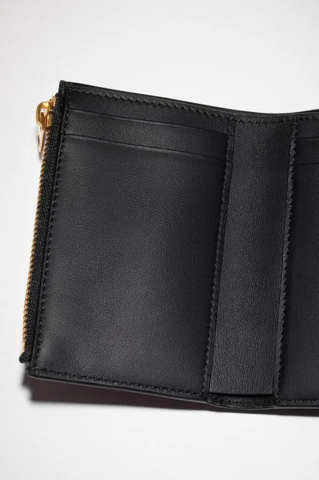 Acne Studios Small Leather Goods Woman Musubi Folded Wallet Black