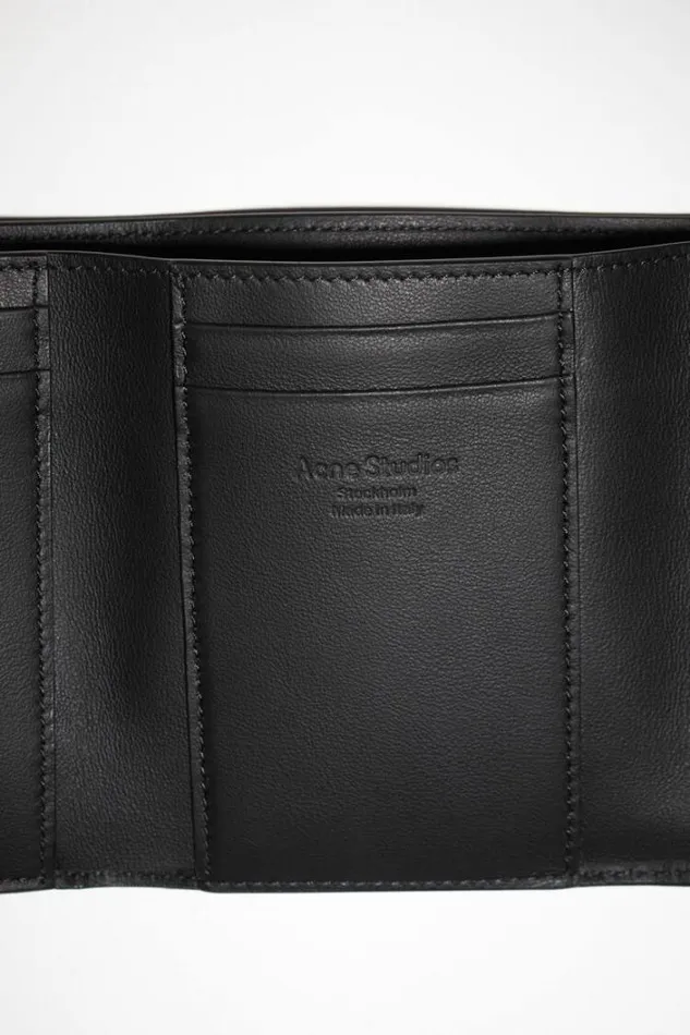 Acne Studios Small Leather Goods Woman Musubi Folded Wallet Black