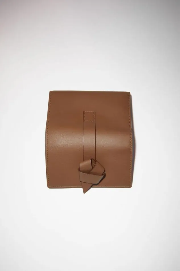 Acne Studios Small Leather Goods Woman Musubi Folded Wallet Camel Brown
