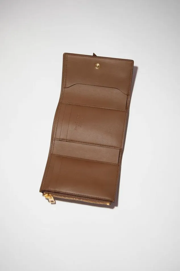 Acne Studios Small Leather Goods Woman Musubi Folded Wallet Camel Brown