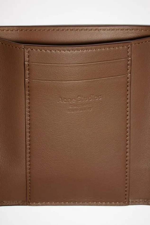 Acne Studios Small Leather Goods Woman Musubi Folded Wallet Camel Brown