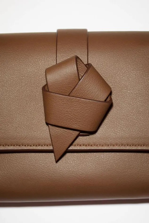 Acne Studios Small Leather Goods Woman Musubi Folded Wallet Camel Brown