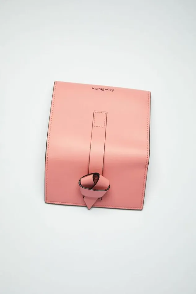 Acne Studios Small Leather Goods Woman Musubi Folded Wallet Salmon Pink