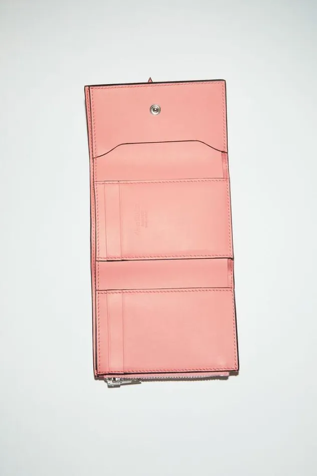 Acne Studios Small Leather Goods Woman Musubi Folded Wallet Salmon Pink