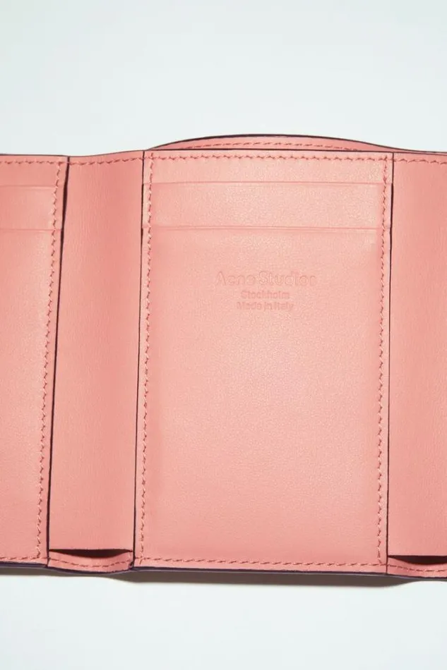 Acne Studios Small Leather Goods Woman Musubi Folded Wallet Salmon Pink