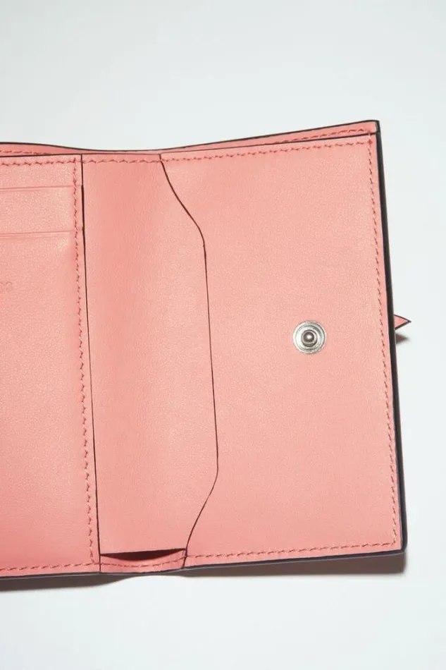 Acne Studios Small Leather Goods Woman Musubi Folded Wallet Salmon Pink