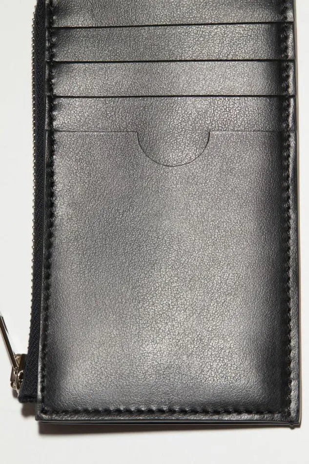 Acne Studios Small Leather Goods Woman Zippered Card Wallet Black
