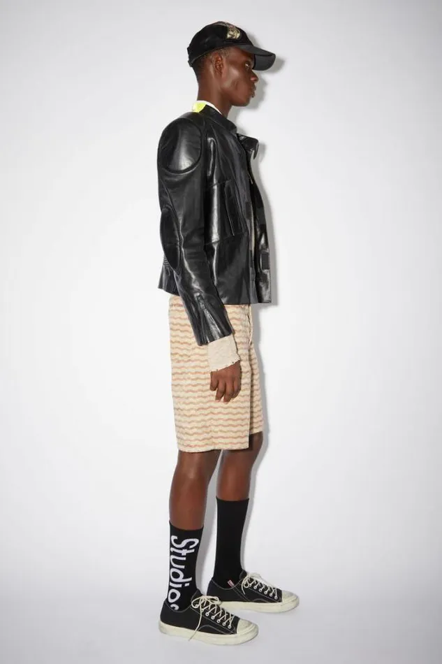 Acne Studios Socks Man Logo Contrast Socks Black