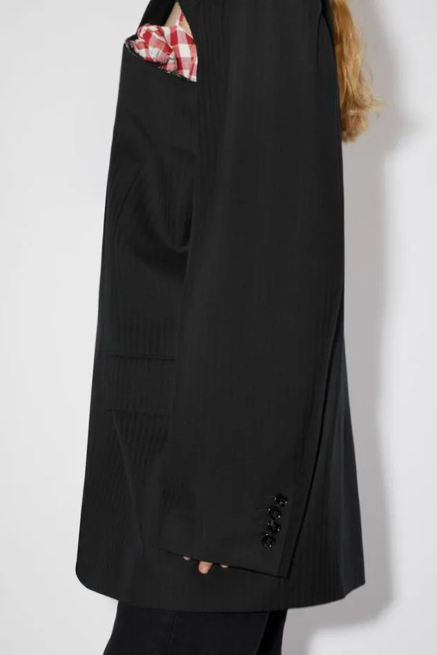 Acne Studios Suit Jackets Woman Deconstructed Suit JacketRunway Show Black