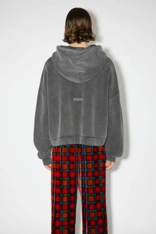 Acne Studios Sweatshirts Man Hooded Sweater Faded Black
