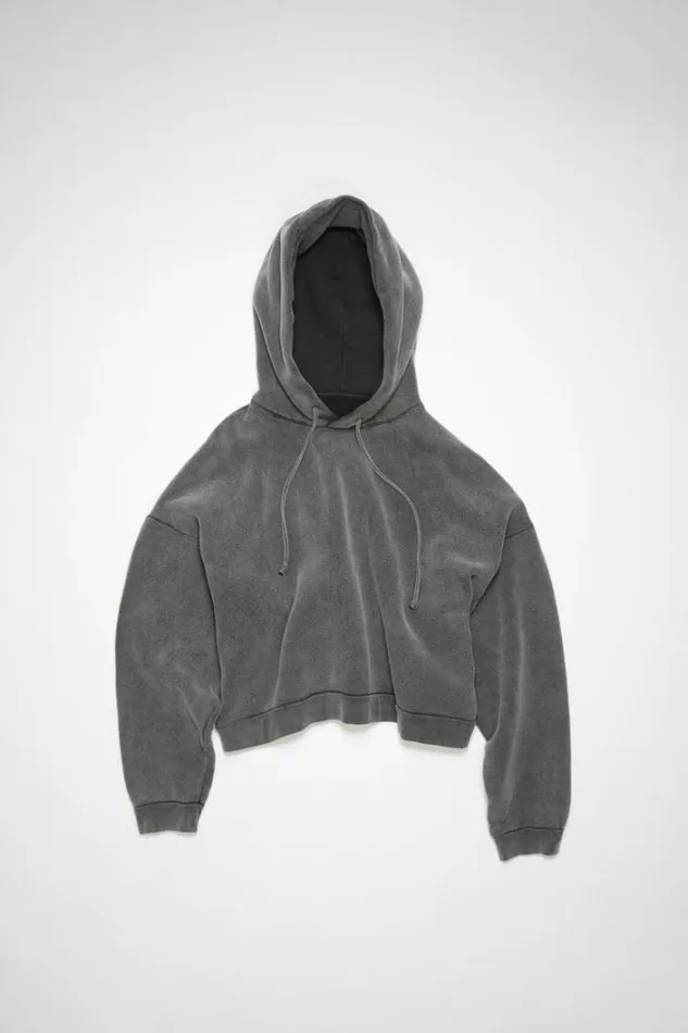 Acne Studios Sweatshirts Man Hooded Sweater Faded Black