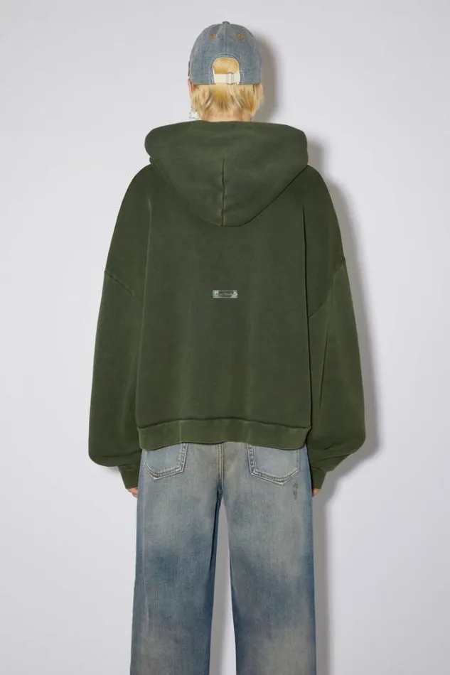 Acne Studios Sweatshirts Man Hooded Sweatshirt Moss Green