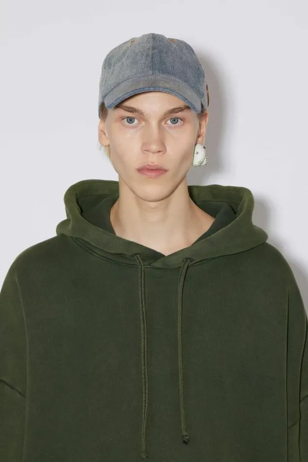 Acne Studios Sweatshirts Man Hooded Sweatshirt Moss Green