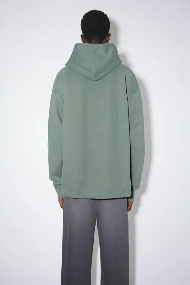 Acne Studios Sweatshirts Man Logo Hooded Sweatshirt Cedar Green