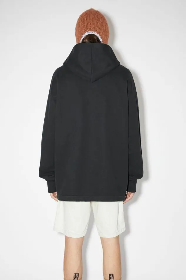 Acne Studios Sweatshirts Man Logo Hoodie Black