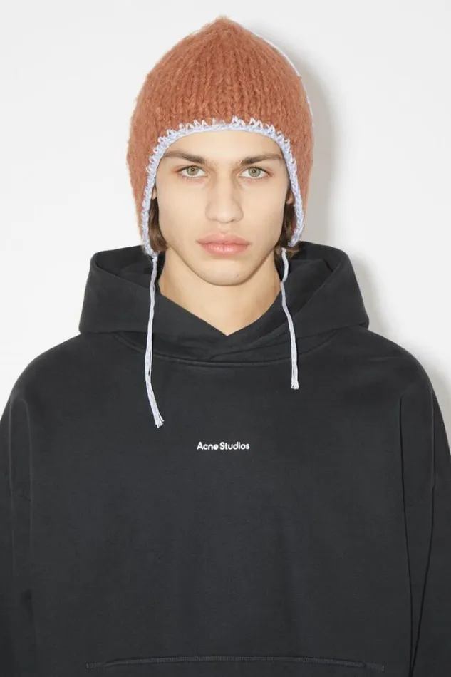 Acne Studios Sweatshirts Man Logo Hoodie Black