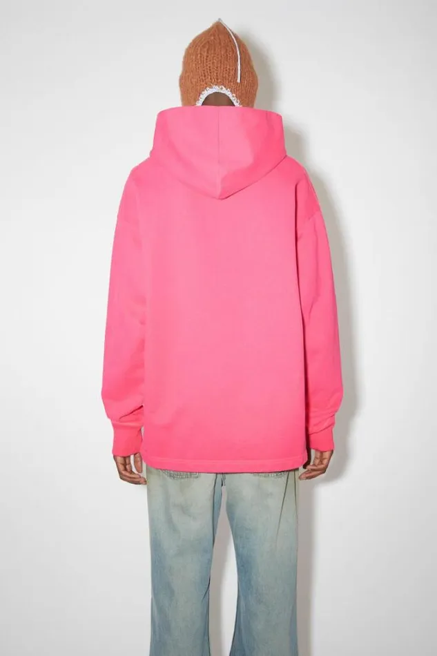 Acne Studios Sweatshirts Man Logo Hoodie Neon Pink