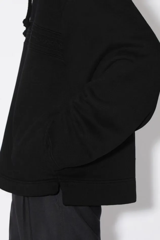 Acne Studios Sweatshirts Man Logo Tape Hoodie Black