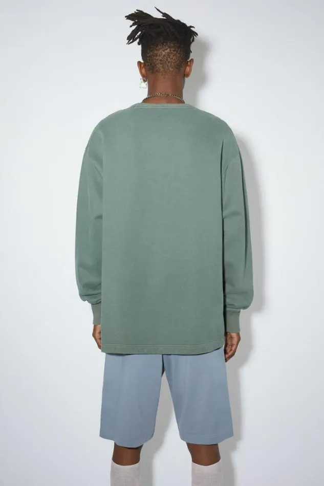 Acne Studios Sweatshirts Man Stamp Logo Sweater Cedar Green