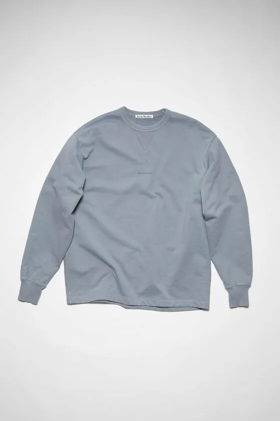 Acne Studios Sweatshirts Man Stamp Logo Sweater Steel Grey
