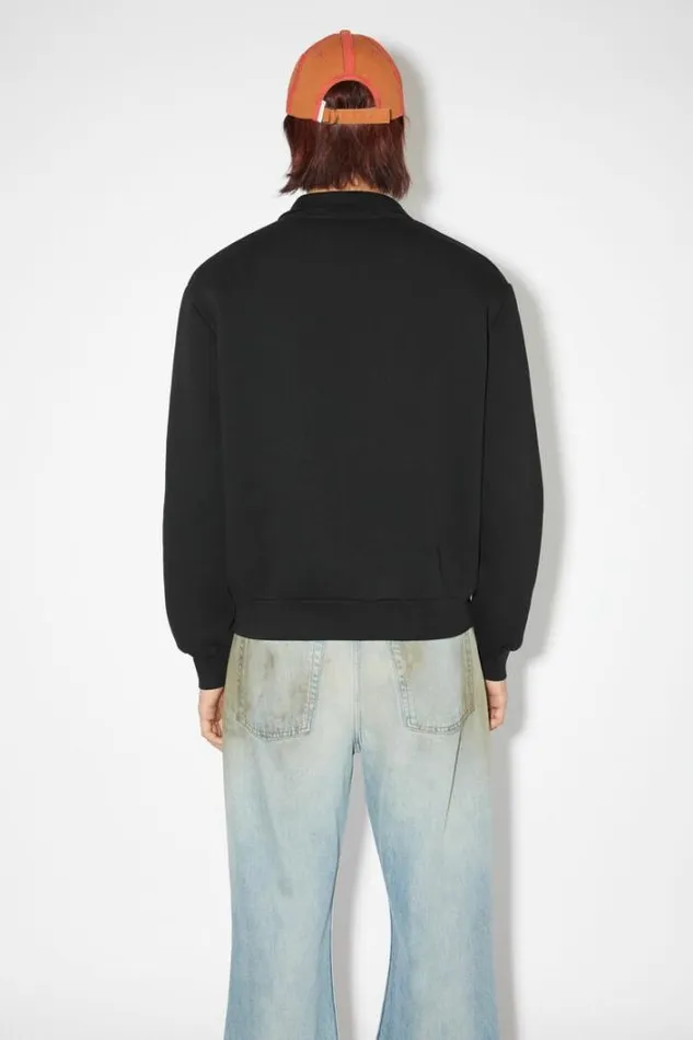 Acne Studios Sweatshirts Man Zippered Sweater Black