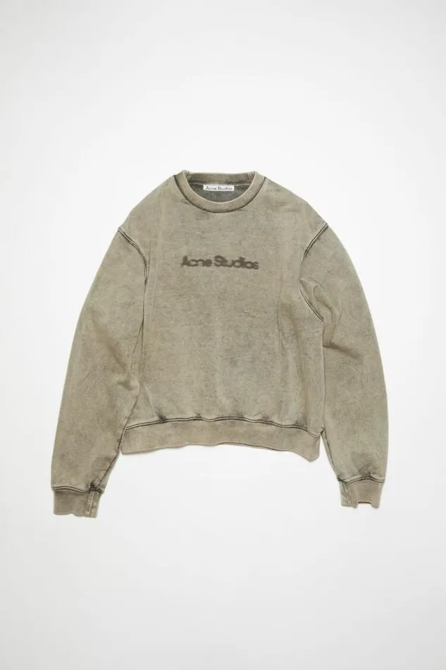 Acne Studios Sweatshirts Woman Blurred Logo Sweater Faded Grey