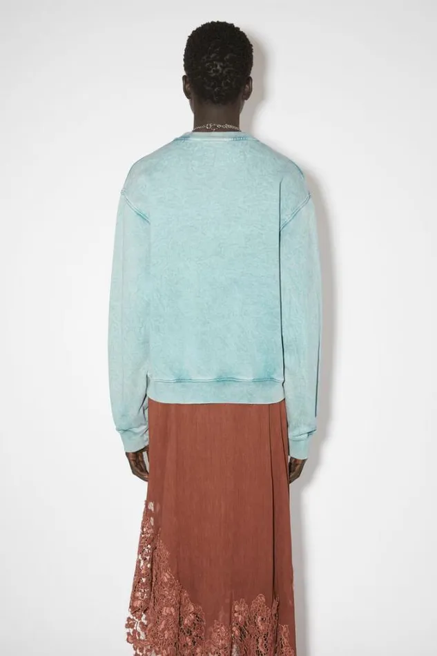 Acne Studios Sweatshirts Woman Blurred Logo Sweater Powder Blue