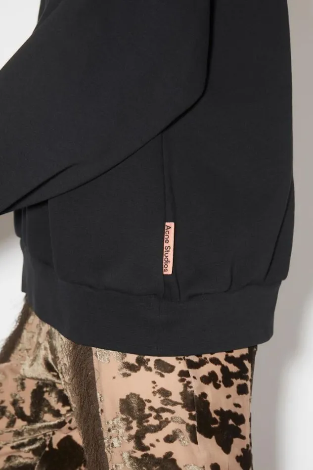 Acne Studios Sweatshirts Woman Crew Neck Sweater Black