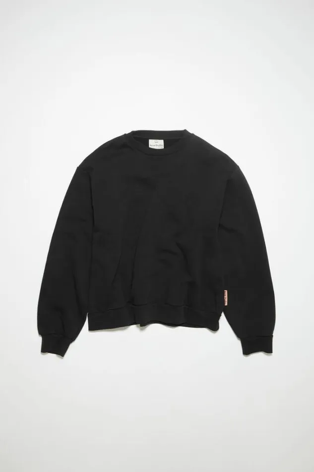 Acne Studios Sweatshirts Woman Crew Neck Sweater Black