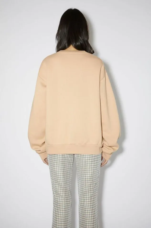 Acne Studios Sweatshirts Woman Crew Neck Sweater Light Camel