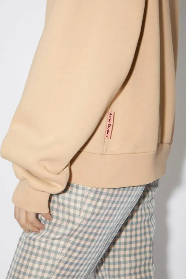 Acne Studios Sweatshirts Woman Crew Neck Sweater Light Camel