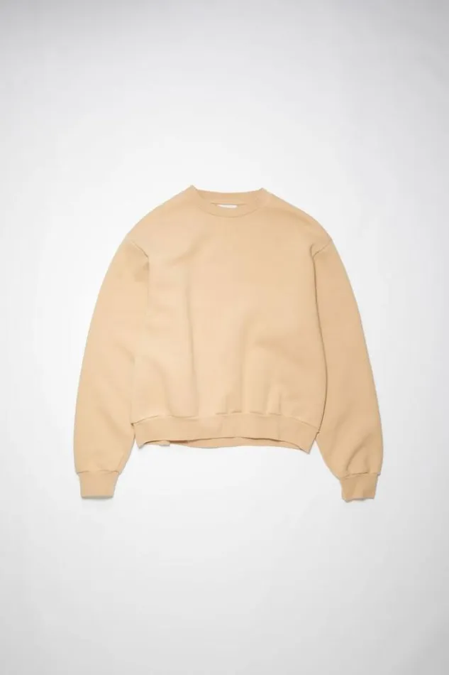 Acne Studios Sweatshirts Woman Crew Neck Sweater Light Camel