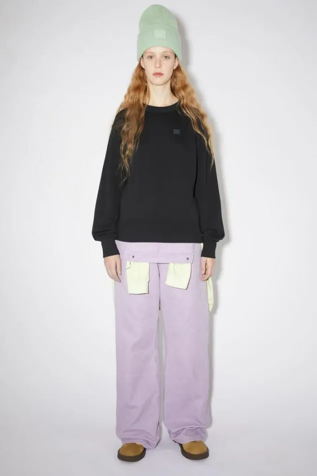 Acne Studios Sweatshirts Woman Crew Neck SweaterUnisex Black