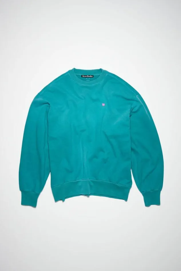 Acne Studios Sweatshirts Woman Crew Neck SweaterUnisex Sea Green