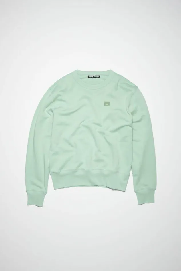 Acne Studios Sweatshirts Woman Crew Neck SweaterUnisex Soft Green