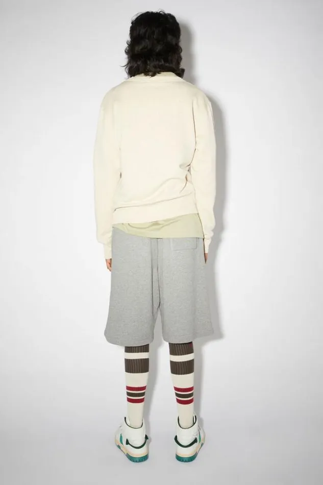 Acne Studios Sweatshirts Woman Crew Neck Sweatshirt Oatmeal Melange